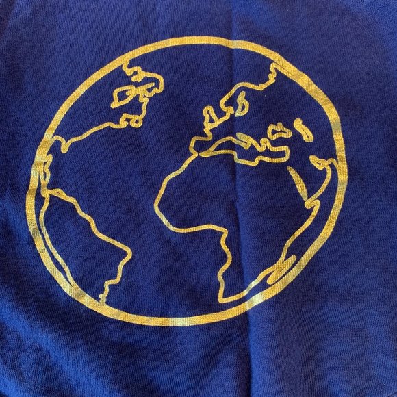 SOVEREIGN CODE Girls Sweatshirt 3T 3 World Map Toddler Girl Sweater Blue EUC - Picture 3 of 7